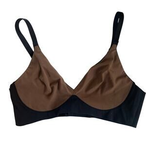 Spanx The Nudist Unlined Wireless Brown & Black Bra